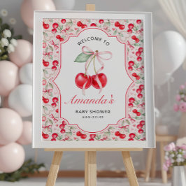 Välkomstskylt för Cherry Baby Shower Poster