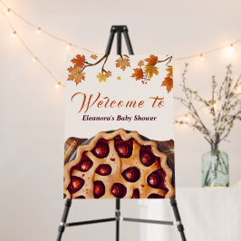 Välkomstskylt för Cherry Cutie Paj Fall Baby Showe
