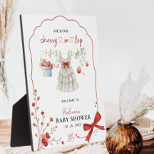 Välkomstskylt för Cherry Flicka Shower - Coquette