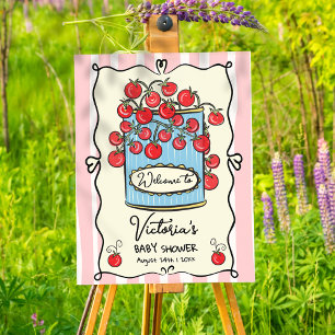 Välkomstskylt för Cherry Tomato Baby Shower Poster
