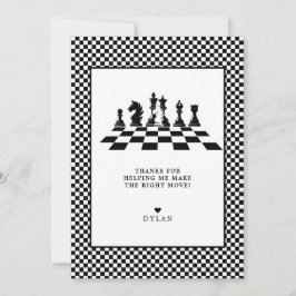 Välkomstskylt för chess Board Game Natt Birthday Tack Kort