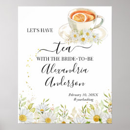 Välkomstskylt för Chrysanthe Greenery Tea Möhippa Poster