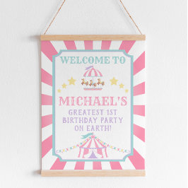 Välkomstskylt för Circus Carnival Birthday Poster