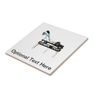 Välkomstskylt för Cober Pedy Opal Mining Lastbil Kakelplatta