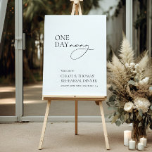 Välkomstskylt för den moderna svartvitt-middagen