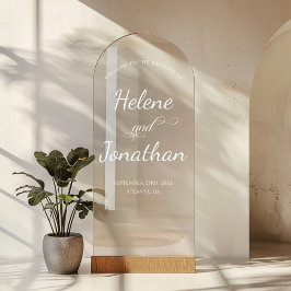 Välkomstskylt för det moderna Elegant bröllop-Speg