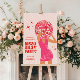 Välkomstskylt för Disco Girl Poster