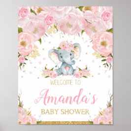 Välkomstskylt för elefant babystölder Poster