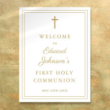 Välkomstskylt för elegant Gräns Heliga Communion V
