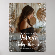 Välkomstskylt för elegantens babydusch