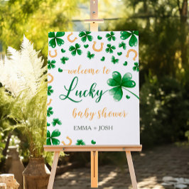 Välkomstskylt för en liten lucky Charm Baby Shower Poster