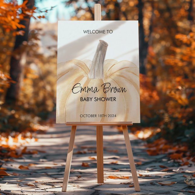Välkomstskylt för en liten Pumpkin Fall Baby Showe Poster (Skapare uppladdad)