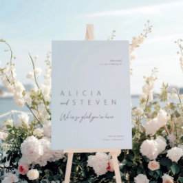 Välkomstskylt för enkel Elegant Modern Bröllop Poster