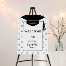 Välkomstskylt för enkel Student Hat Studentfest