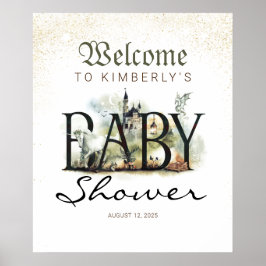 Välkomstskylt för Fairytale Fantasy Baby Shower Poster