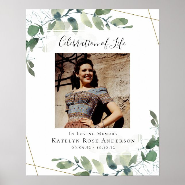 Välkomstskylt för firande av livet efter döden Fot Poster (Framsidan)