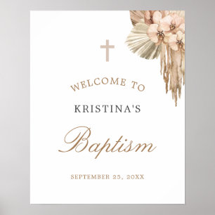 Välkomstskylt för Firande i Bohemian Baptism Poster