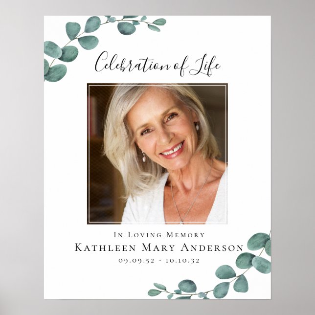 Välkomstskylt för Firande i livets foto Poster (Framsidan)