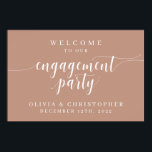 Välkomstskylt för förlovningsfest med champagne poster<br><div class="desc">Denna förlovningsskylt är det perfekta sättet att välkomna gäster till din förlovningsfest.</div>