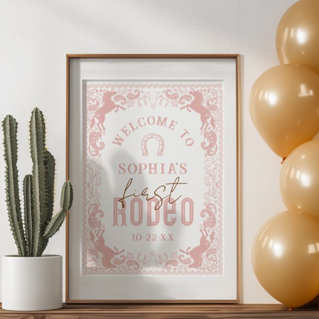 Välkomstskylt för första rodeo-Födelsedagsfesten - Poster (Birthday Welcome Poster)