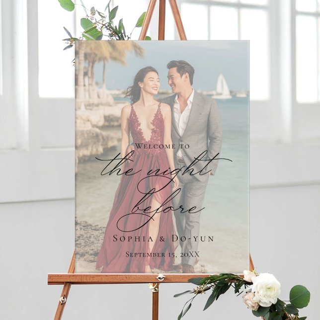 Välkomstskylt för fotorepetitionsmiddag poster (Skapare uppladdad)