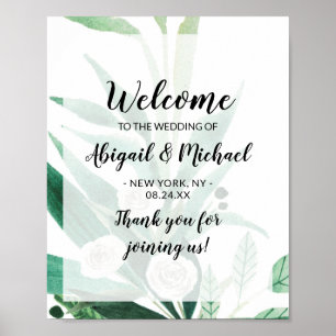 Välkomstskylt för Fresh Foliage Botanical Mint Brö Poster