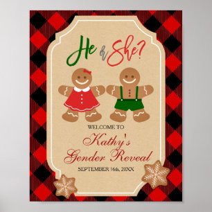 Välkomstskylt för Gingertea Helgdag Gender Reveal Poster