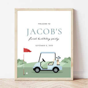 Välkomstskylt för Golf Birthday Par Poster