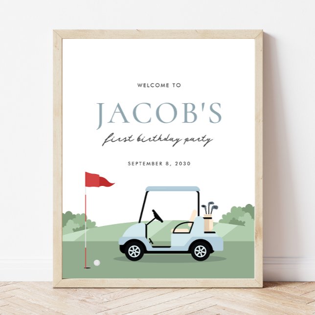 Välkomstskylt för Golf Birthday Par Poster (Skapare uppladdad)