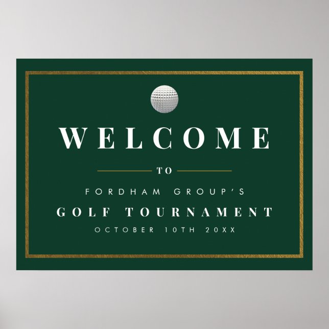 Välkomstskylt för golftävling  poster (Framsidan)