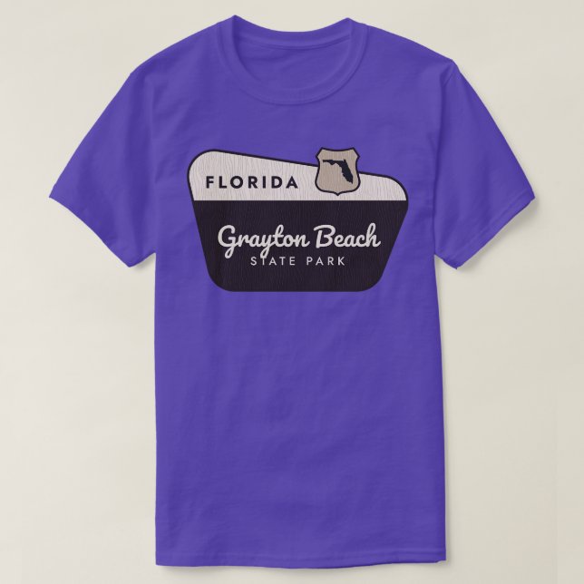 Välkomstskylt för Grayton Beach State Park Florida T Shirt (Design framsida)