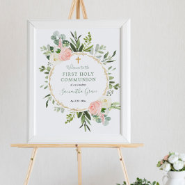 Välkomstskylt för Greeneres rosa: första gemensamm Poster