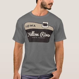 Välkomstskylt för gult River State Forest Iowa T Shirt