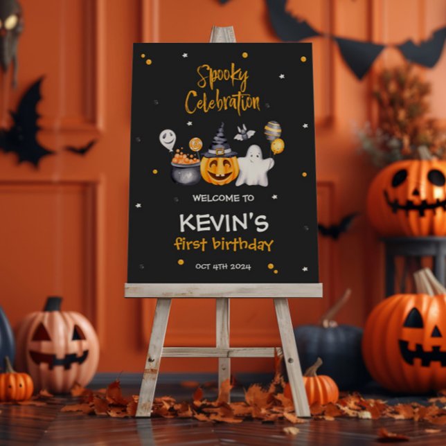 Välkomstskylt för halloween fest-talesdag poster (Skapare uppladdad)