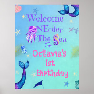 Välkomstskylt för Havets födelsedag Poster