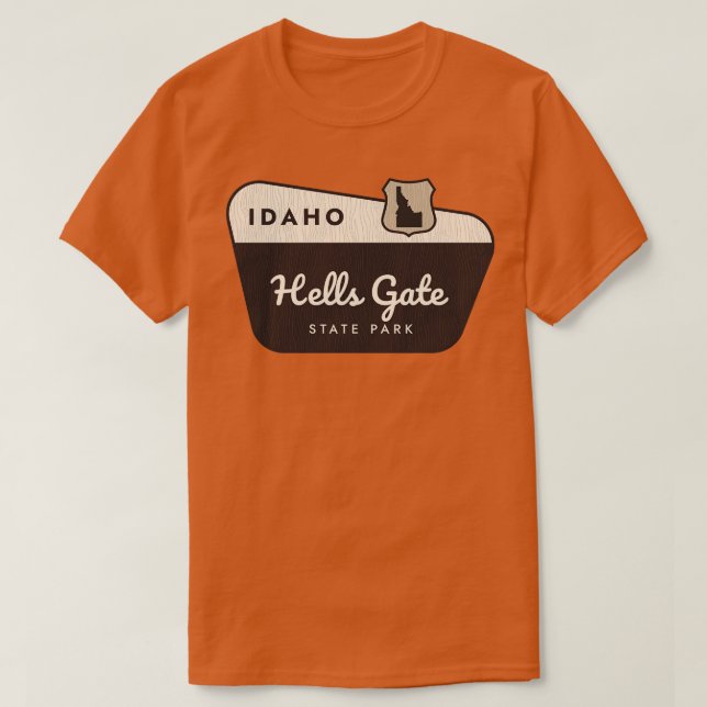 Välkomstskylt för Hells Grind State Park Idaho T Shirt (Design framsida)