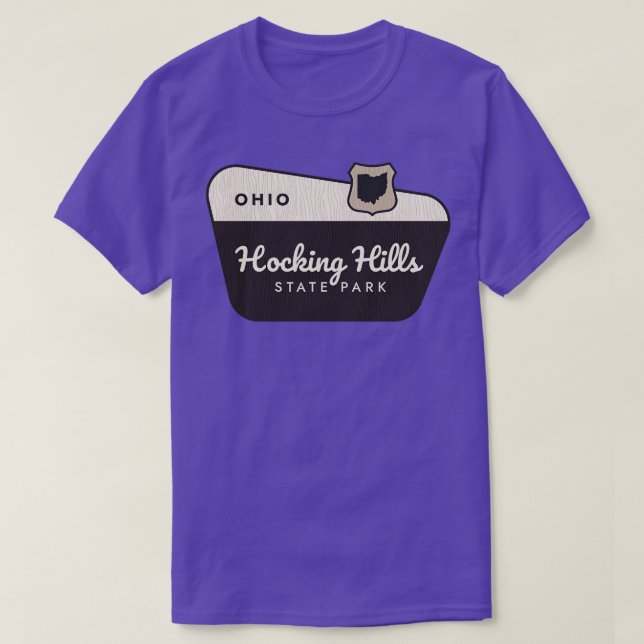 Välkomstskylt för Hocking Backe State Park Ohio T Shirt (Design framsida)