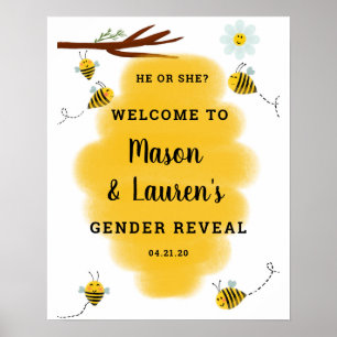 Välkomstskylt för humla Gender - Poster