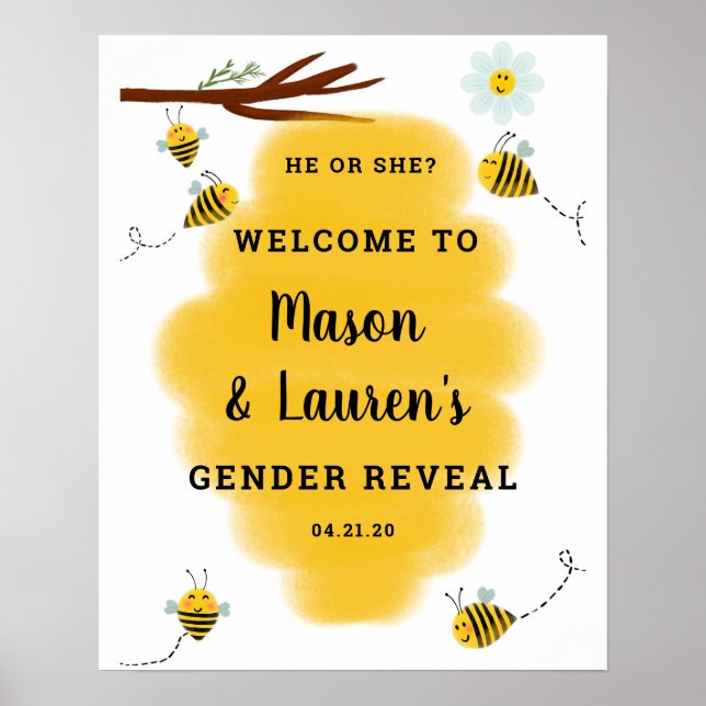 Välkomstskylt för humla Gender - Poster (Framsidan)