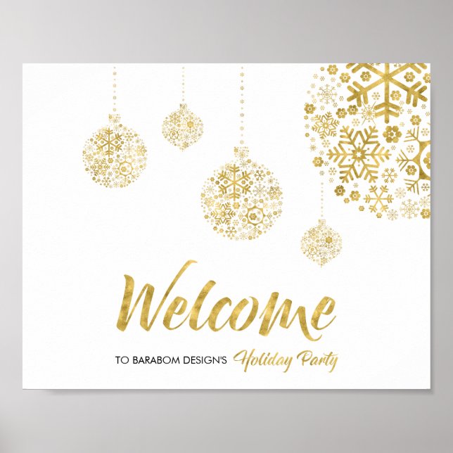 Välkomstskylt för julfirande poster (Framsidan)