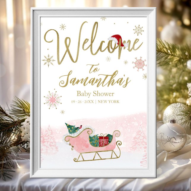 Välkomstskylt för juljusknappen i Santa Baby Poster (Skapare uppladdad)