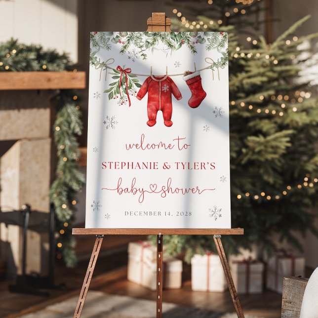 Välkomstskylt för juljusknappen i Santa Baby Poster (Skapare uppladdad)
