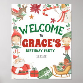 Välkomstskylt för Kids jul Party Poster