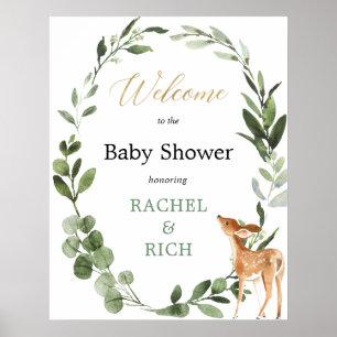 Välkomstskylt för könsneutral babydusch poster