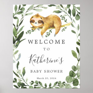 Välkomstskylt för långsam användning av små babysk poster