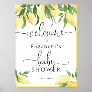 Välkomstskylt för Lemon Baby Shower Poster