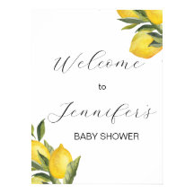 Välkomstskylt för Lemon Baby Shower