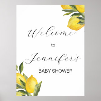 Välkomstskylt för Lemon Baby Shower Poster