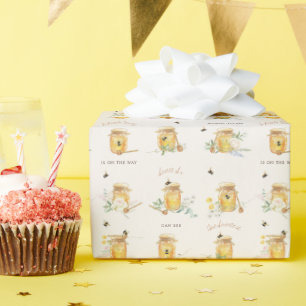 Välkomstskylt för lilla honungen Baby Shower Presentpapper