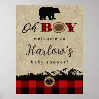 Välkomstskylt för Little Bear Flkanaler Lumberjack Poster
